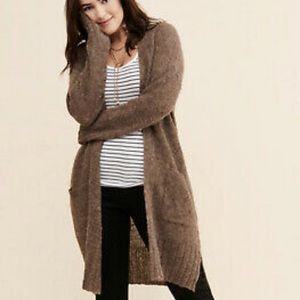 Anthropologie Goldie Alpaca Long Cardigan Sweater In Brown Sz Small